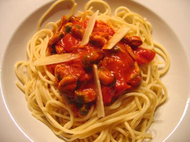 Rezept Spaghetti mit Tomaten-Muschel-Soße