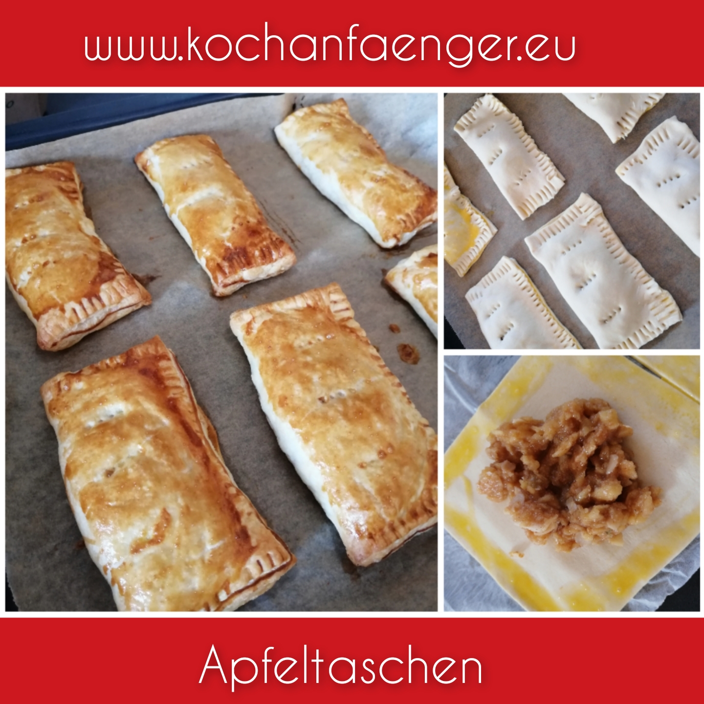 Rezept Apfeltaschen ganz einfach 