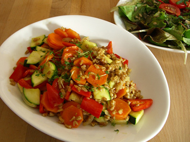 Rezept Gemüse mit Dinkel