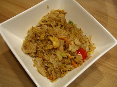 Rezept Gebratener Reis mit Hühnchen