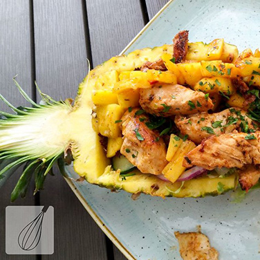 Rezept Gefüllte Ananas mit Hühnerbrust