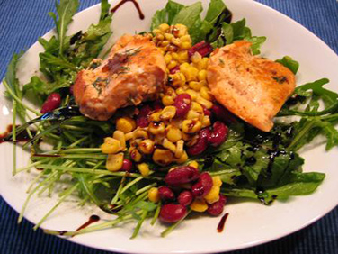 Rezept Lachs mit Rucola