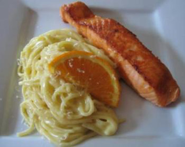 Rezept Lachs mit Orangensoße