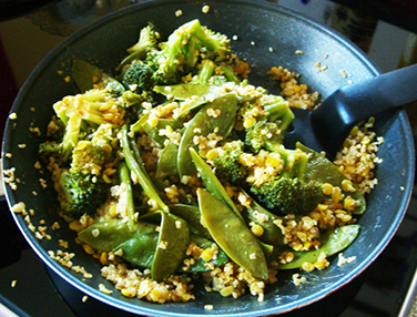 Rezept Couscous-Linsen-Gemüsepfanne