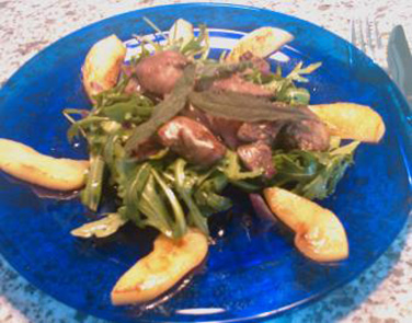 Rezept Rucola Salat mit Leber