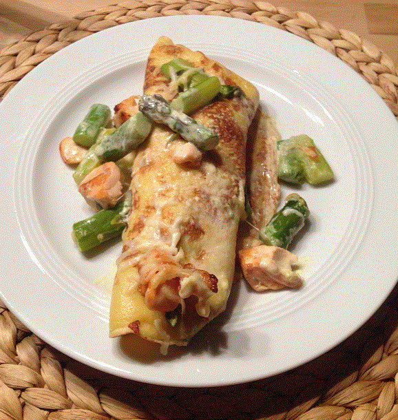 Rezept Spargel-Lachs-Crepe