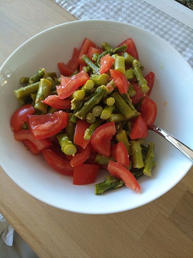 Rezept Grüner Spargel-Tomatensalat
