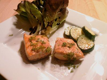 Rezept Wildlachs mit Zucchini